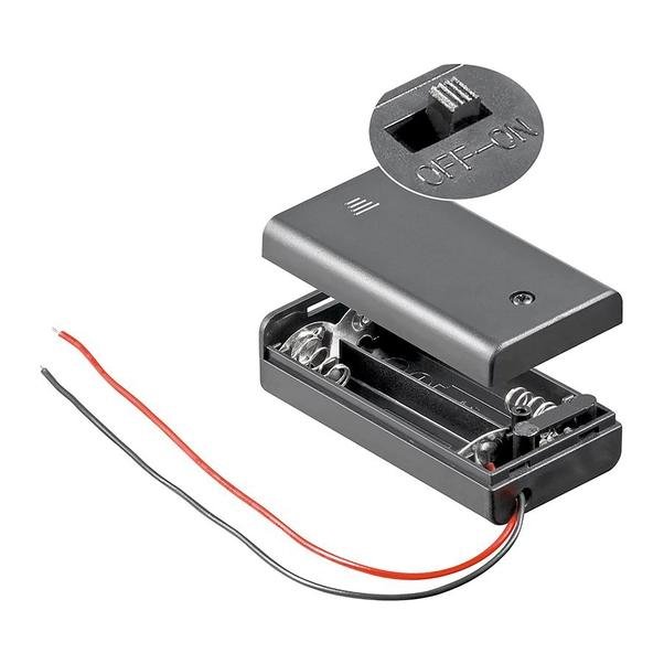 2x AA Battery Holder with ON/OFF Switch