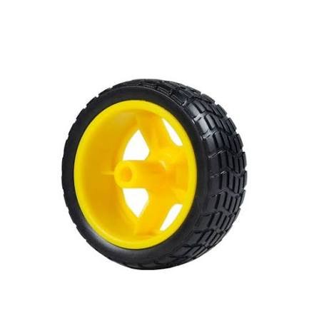 65mm Rubber Robot Car Wheel (For TT Motor)